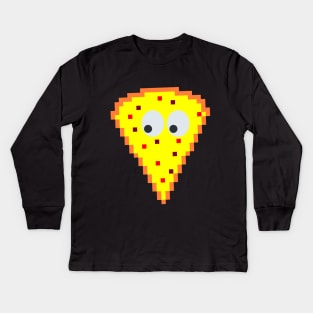 Pizza freak guy Kids Long Sleeve T-Shirt